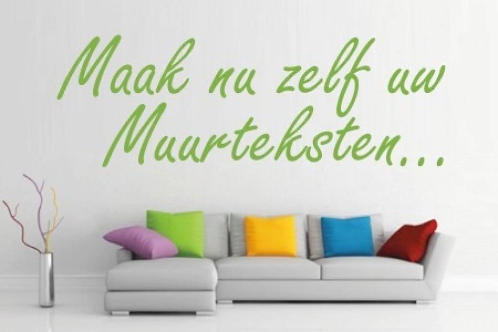 Ontwerp uw eigen tekst muursticker - Qualitysticker.nl Meer dan alleen stickers
