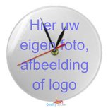 Klok rond met eigen afbeelding, foto of logo. Klok rond met eigen afbeelding, foto of logo.