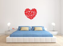 All we need is love hart muursticker