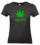 Vegetariër wietblad dames T-shirt of hoodie. Div. kleuren, S t/m 3XL Vegetariër wietblad dames T-shirt of hoodie. Div. kleuren, S t/m 3XL