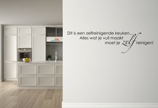 Dit is een zelfreinigende keuken... muursticker