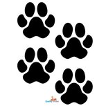 Hondenpootjes autosticker (set van 4)