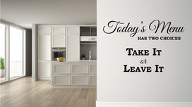 Today's menu has two choices... muursticker