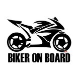 Biker on board (2) sticker