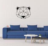 Beer hoofd geometrische muursticker Beer hoofd geometrische muursticker