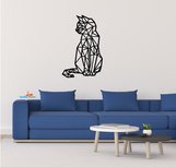 Kat geometrische muursticker
