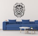 Leeuw hoofd (1) geometrische muursticker Leeuw hoofd (1) geometrische muursticker