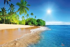 Zon, zee & strand tuinposter Zon, zee & strand tuinposter