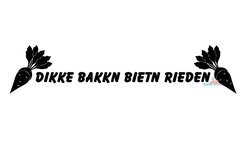 Dikke bakkn bietn rieden sticker