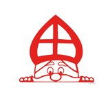 Gluur Sint raamsticker of statische raamfolie Gluur Sint raamsticker of statische raamfolie