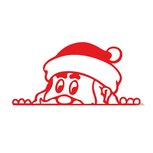 Gluur Kerstman raamsticker of statische raamfolie Gluur Kerstman raamsticker of statische raamfolie