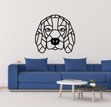 Beagle hoofd geometrische muursticker