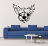 Chihuahua hoofd geometrische muursticker