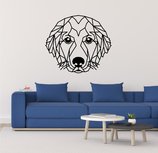 Golden Retriever hoofd geometrische muursticker
