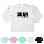 BOER in opleiding baby T-shirt in div. kleuren en maat 56 t/m 92 BOER in opleiding baby T-shirt in div. kleuren en maat 56 t/m 92