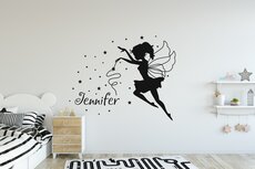 Fee met sterren naamsticker Fee met sterren naamsticker