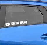 YouTube naam autosticker (set van 2)