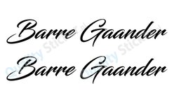 Barre Gaander stickers (set van 2)