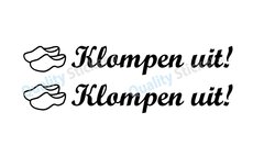 Klompen uit! sticker (set van 2)