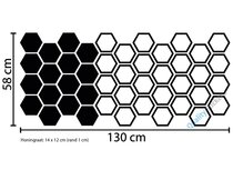 Honingraat mix autostickers 44 stuks