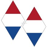 Nederlandse vlag - hoekschild stickers (full color)