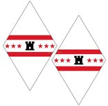Drentse vlag - hoekschild stickers (full color)