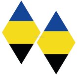 Gelderse vlag - hoekschild stickers (full color)