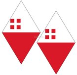 Utrechtse vlag - hoekschild stickers (full color)