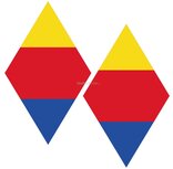 Noord-Hollandse vlag - hoekschild stickers (full color)