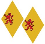 Zuid-Hollandse vlag - hoekschild stickers (full color)