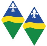 Flevolandse vlag - hoekschild stickers (full color)