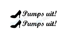 Pumps uit! sticker (set van 2)