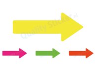 Fluorescerende pijl sticker