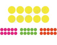 Fluorescerende stippen stickers (set van 10)
