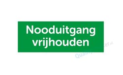 Nooduitgang vrijhouden sticker