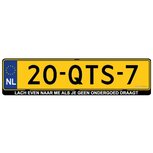Lach even naar me als je geen ondergoed draagt kentekensticker