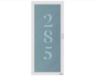 Huisnummer groot verticaal - zelfklevende raamfolie