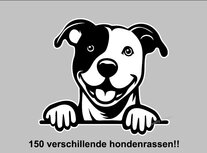 Gluurhond sticker (150 hondenrassen) 
