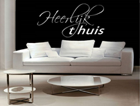 Heerlijk thuis. Muursticker Heerlijk thuis. Muursticker