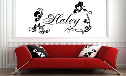 Vlinder naamsticker Vlinder naamsticker