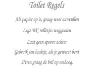 Verwonderend Toilet stickers - Qualitysticker.nl - Meer dan alleen stickers MC-92